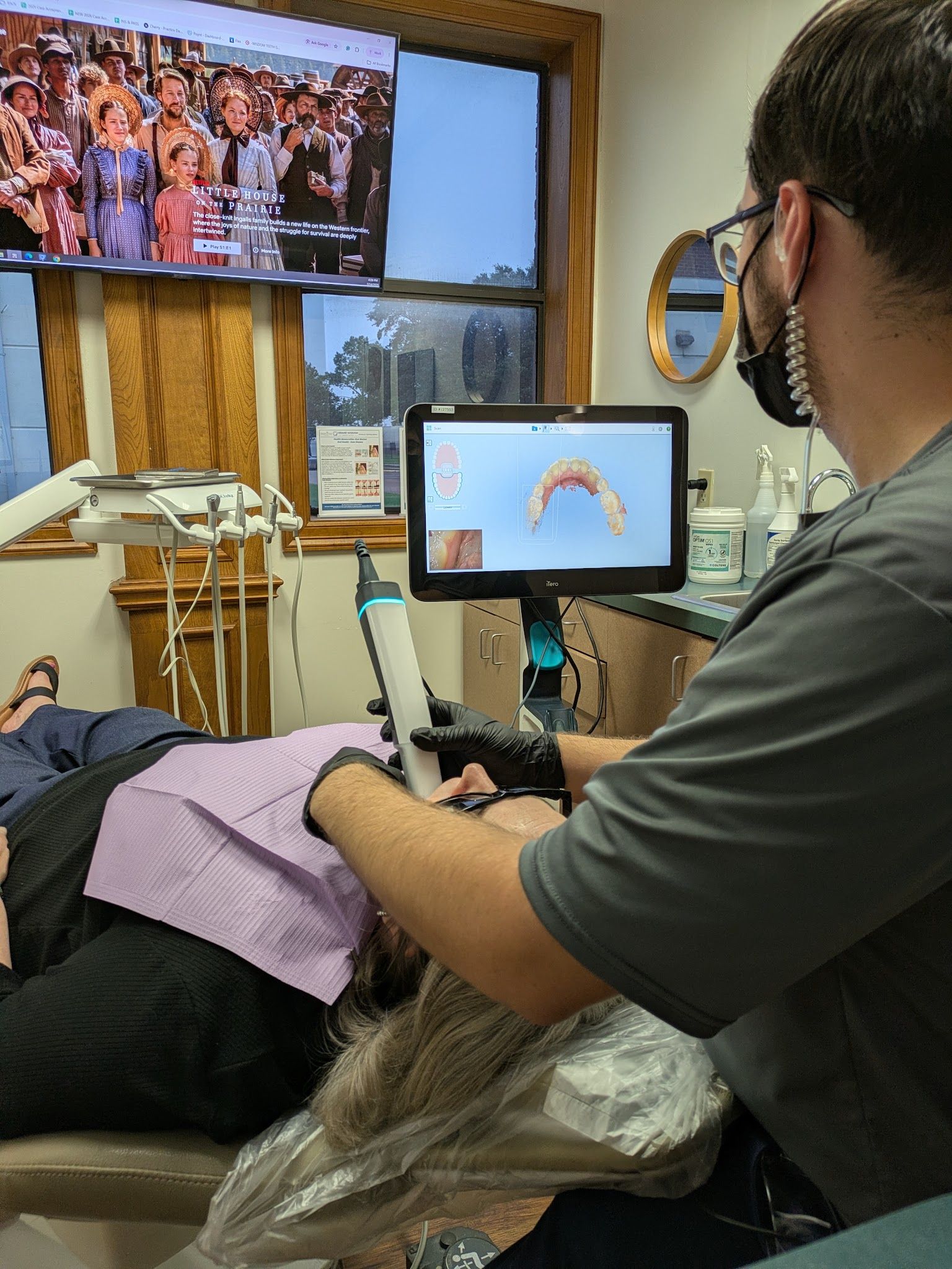 A digital scan taken from the chair